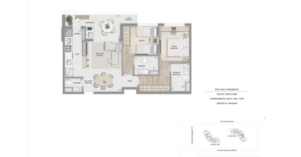 Tipo 2 suites 76m 306 a 1706